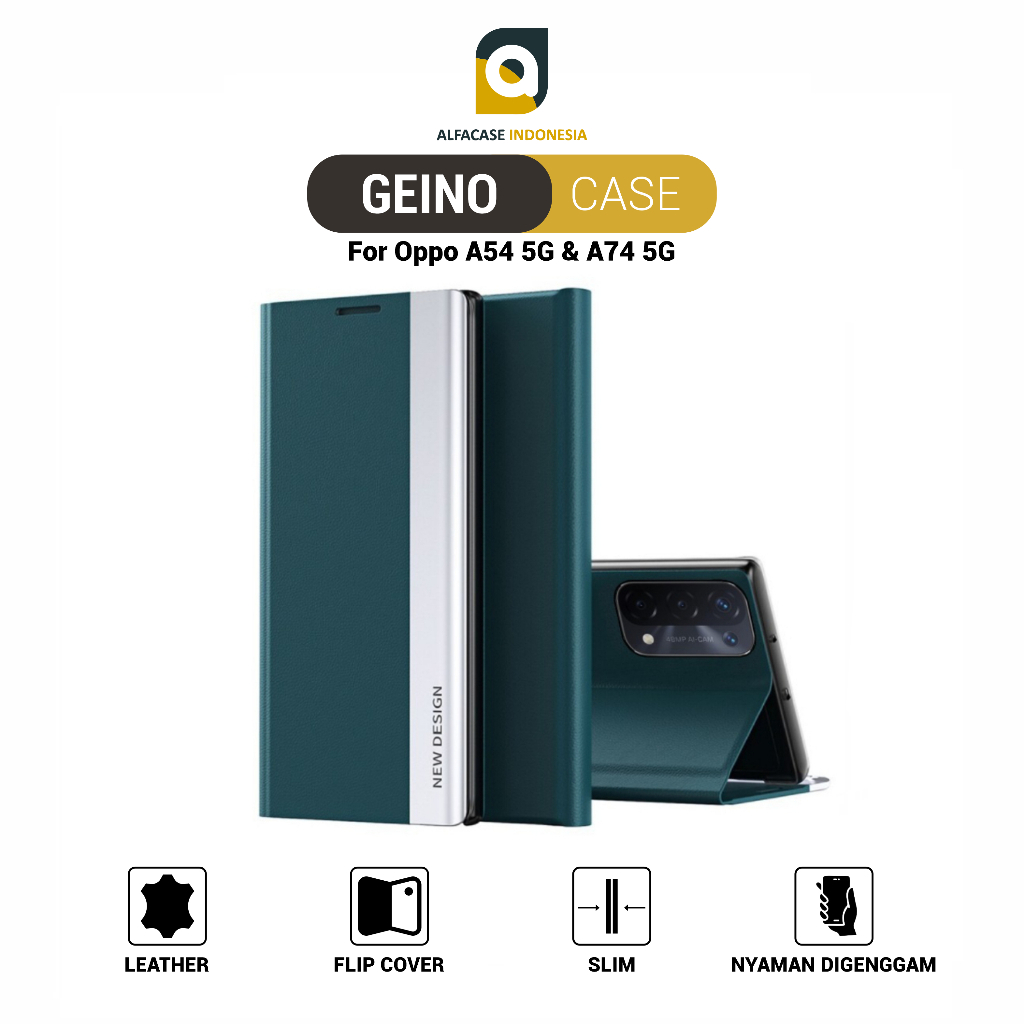 ALFACASE Casing Oppo A54 5G Oppo A74 5G - Geino Case - Flip Cover Case New Design Case Oppo A54 5G A