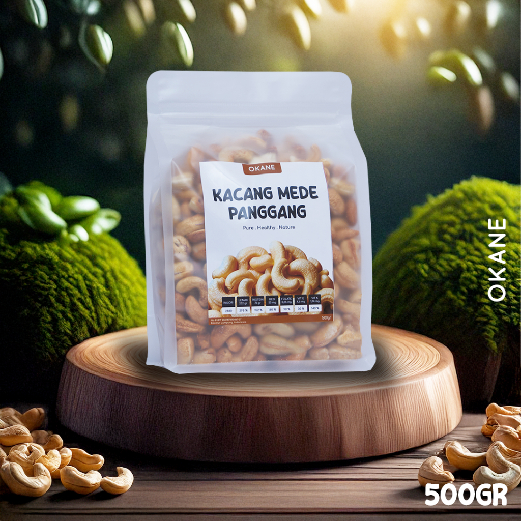 

Kacang Mede panggang Okane 500 gr / Kacang Mete Panggang / Roasted Cashew