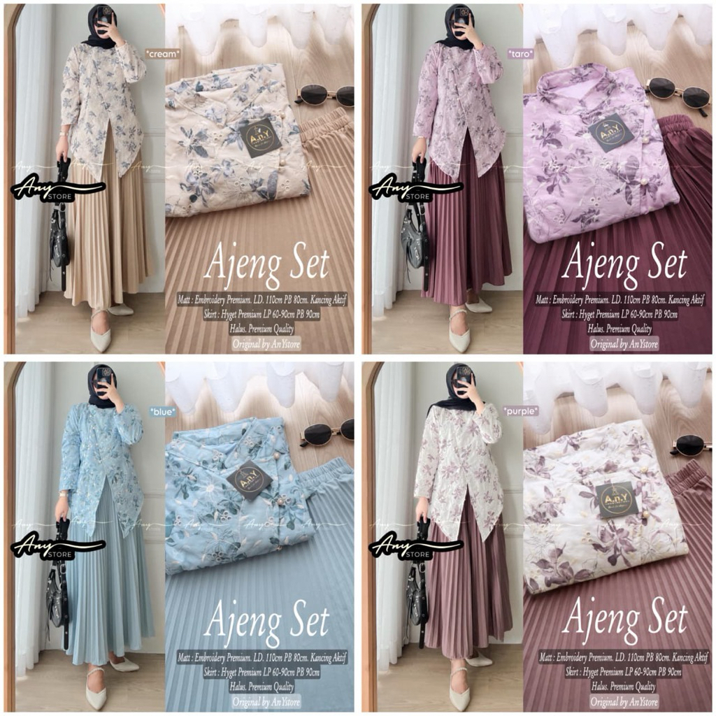 SETELAN ROK KEMEJA KONDANGAN KEKINIAN PREMIUM ARESA/ JINGGA/ AJENG/ KAHYANG ONESET/ JANGGAN ONESET O