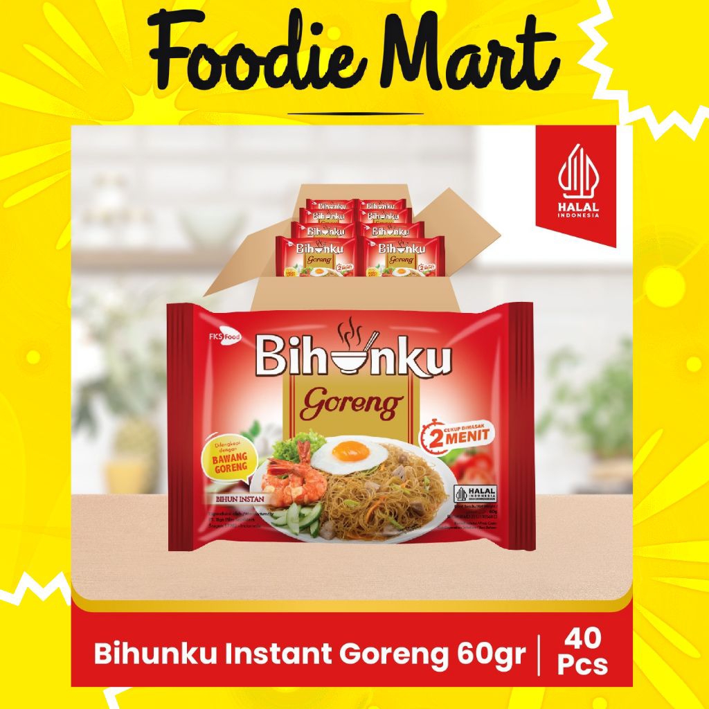 

[FOODIE MART] Bihunku Instant - Goreng - 1 karton - 40 Pcs - 60gr