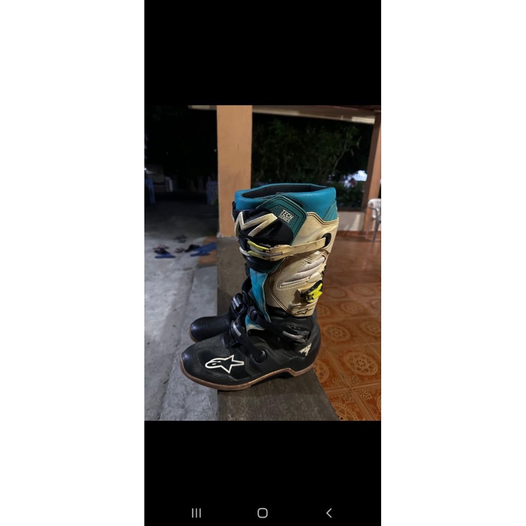 SEPATU ALPINESTAR TECH 7 UK 44,5 SECOND/BEKAS