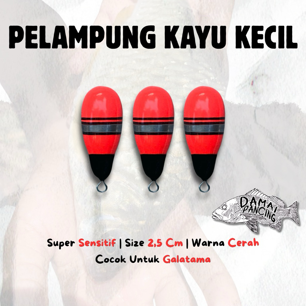 Pelampung Pancing Bulat Kecil Bahan Kayu Super Sensitif Ikan Mas Patin Nila Bawal Gurami Lele