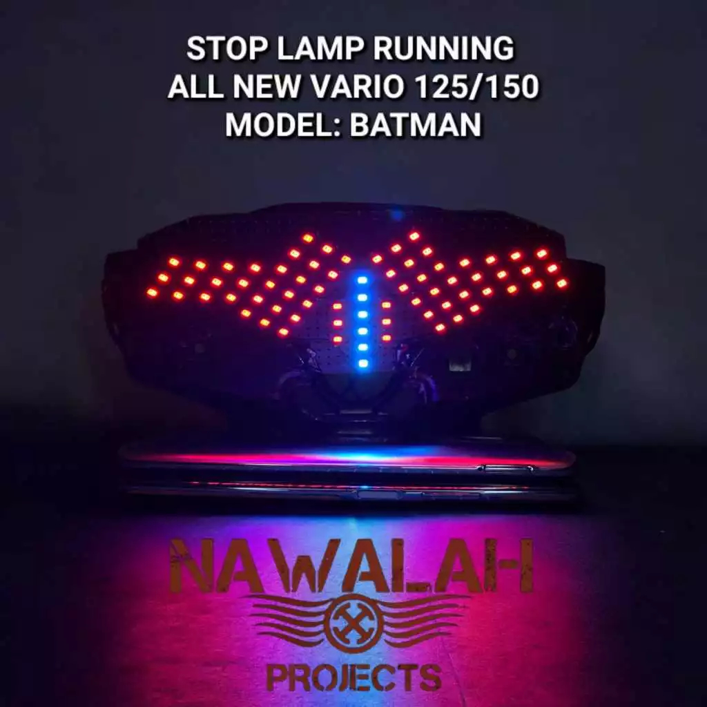 STOPLAMP RUNNING VARIO 125 NEW /150 NEW 2018-2023 MODEL BATMAN 8 MODE