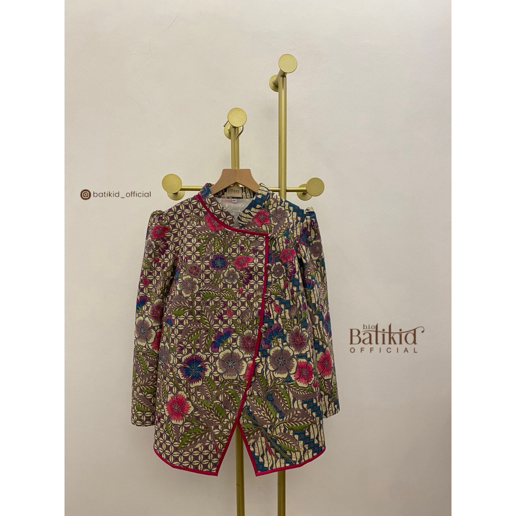 BATIKID OFFICIAL - blouse janggan batik / blouse batik wanita kerja