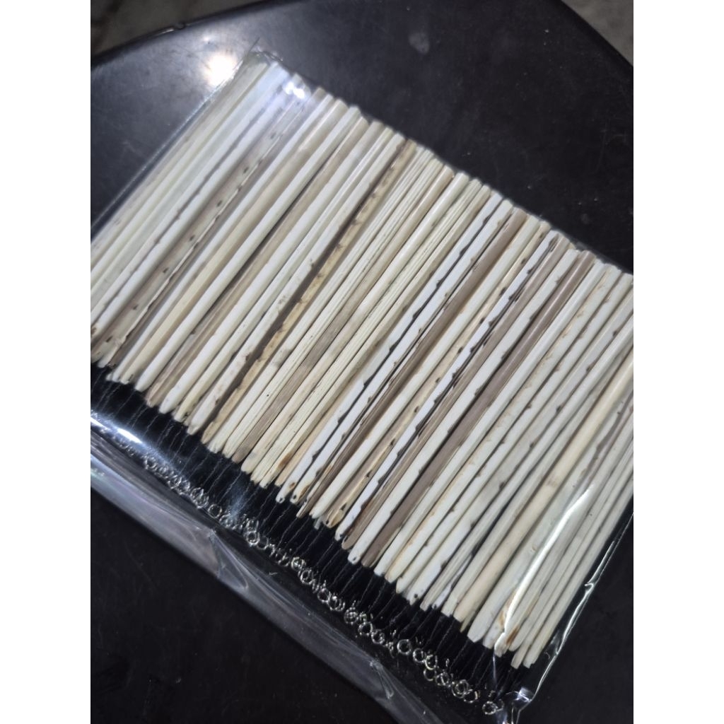 Pelampung Bulu Merak putih original 10cm