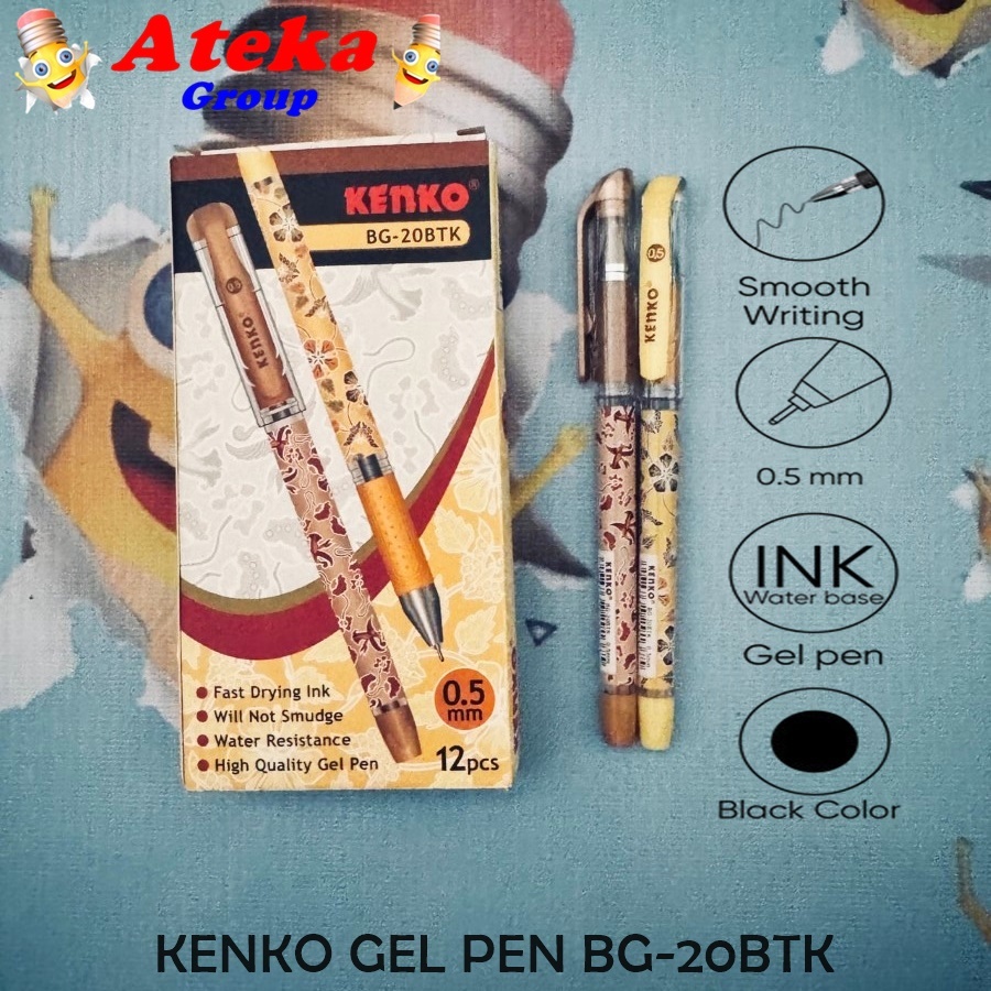 

[BOX/12PCS] KENKO GEL PEN BG-20BTK PEN MOTIF BATIK