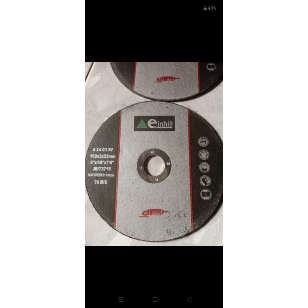 Batu Gerinda potong einhill 6" inchi cutting wheel