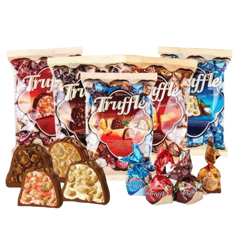 

Elvan Truffle Chocolate Coklat Arab Turki Assortment Caramel Hazelnut Coconut Strawberry 400g