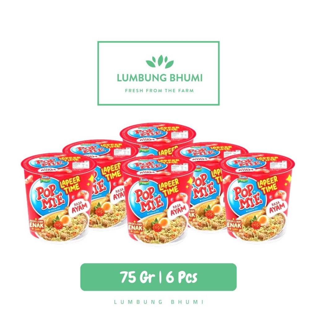 

POP MIE Rasa Ayam 75 Gr GROSIR 6 Pcs - Lumbung Bhumi