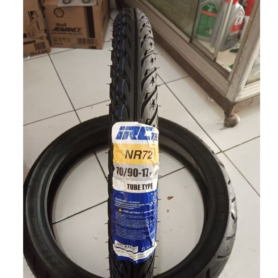 Ban Luar IRC NR72 TUBETYPE 70/90 ring 17 Ban Depan Motor Supra,Blade,Revo,Supra X 125