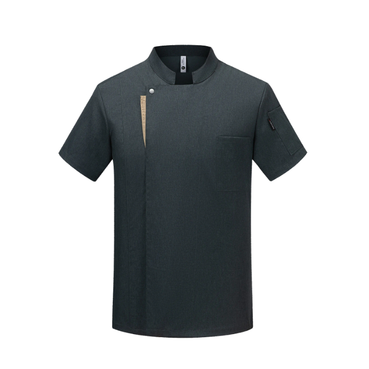 baju chef koki pria wanita lengan pendek seragam chef koki jacet