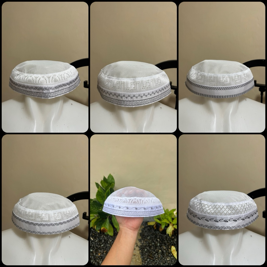 KOPIAH HAJIR MARAWIS / KOPIAH HAJIR /PECI RENDAH 3 JARI /KOPIAH KEKINIAN