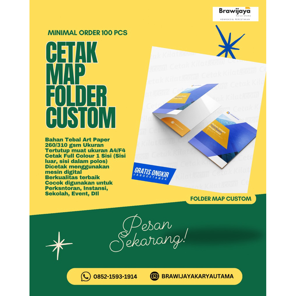 

Cetak Map Folder Custom Ukuran A4 F4