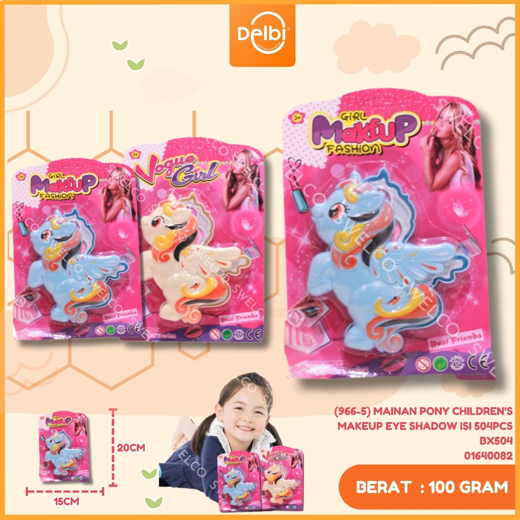 MAINAN PEREMPUAN MAKEUP ANAK LUCU / SALONAN ANAK PONY MAINAN PONY CHILDREN'S MAKEUP EYE SHADOW (966-