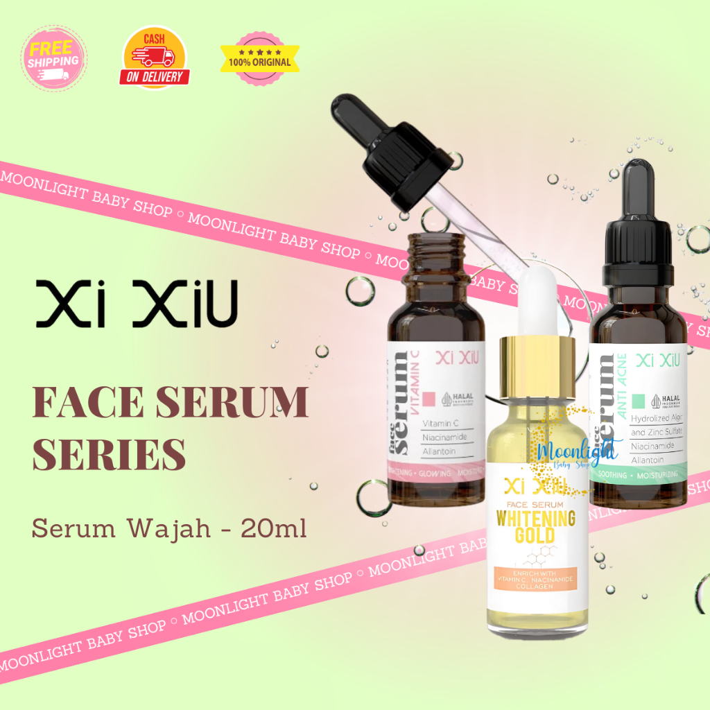 XI XIU Face Serum Vitamin C | Anti Acne | Whitening Gold 20 ml Vit C | Anti Jerawat Xixiu