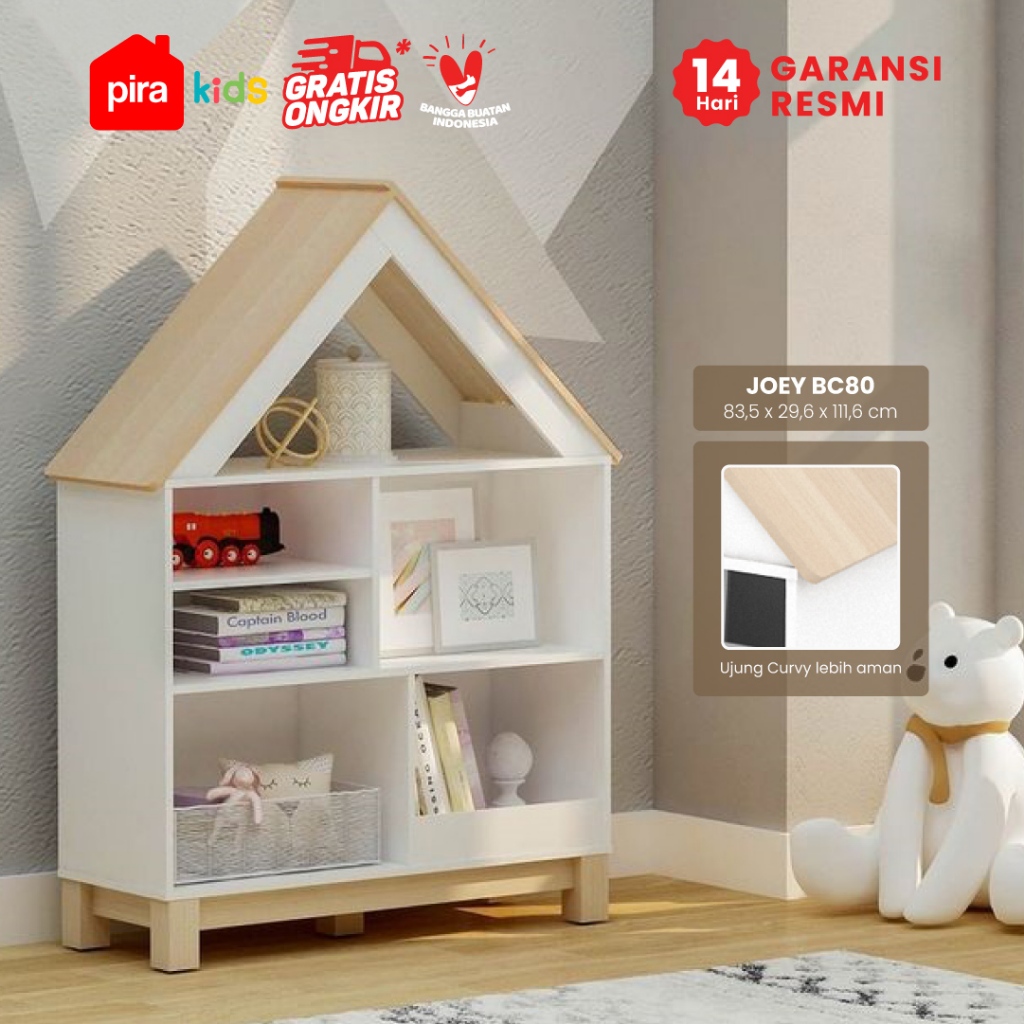 Pira Kids - Joey BC80 Rak Buku Anak / Rak Buku Montessori