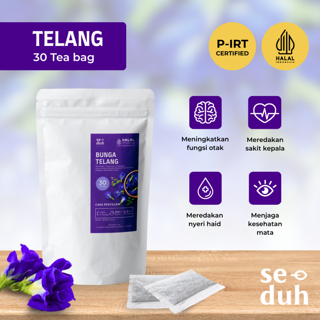 

Teh Bunga Telang / Butterfly Pea Flower Tea isi 30 Tea Bag
