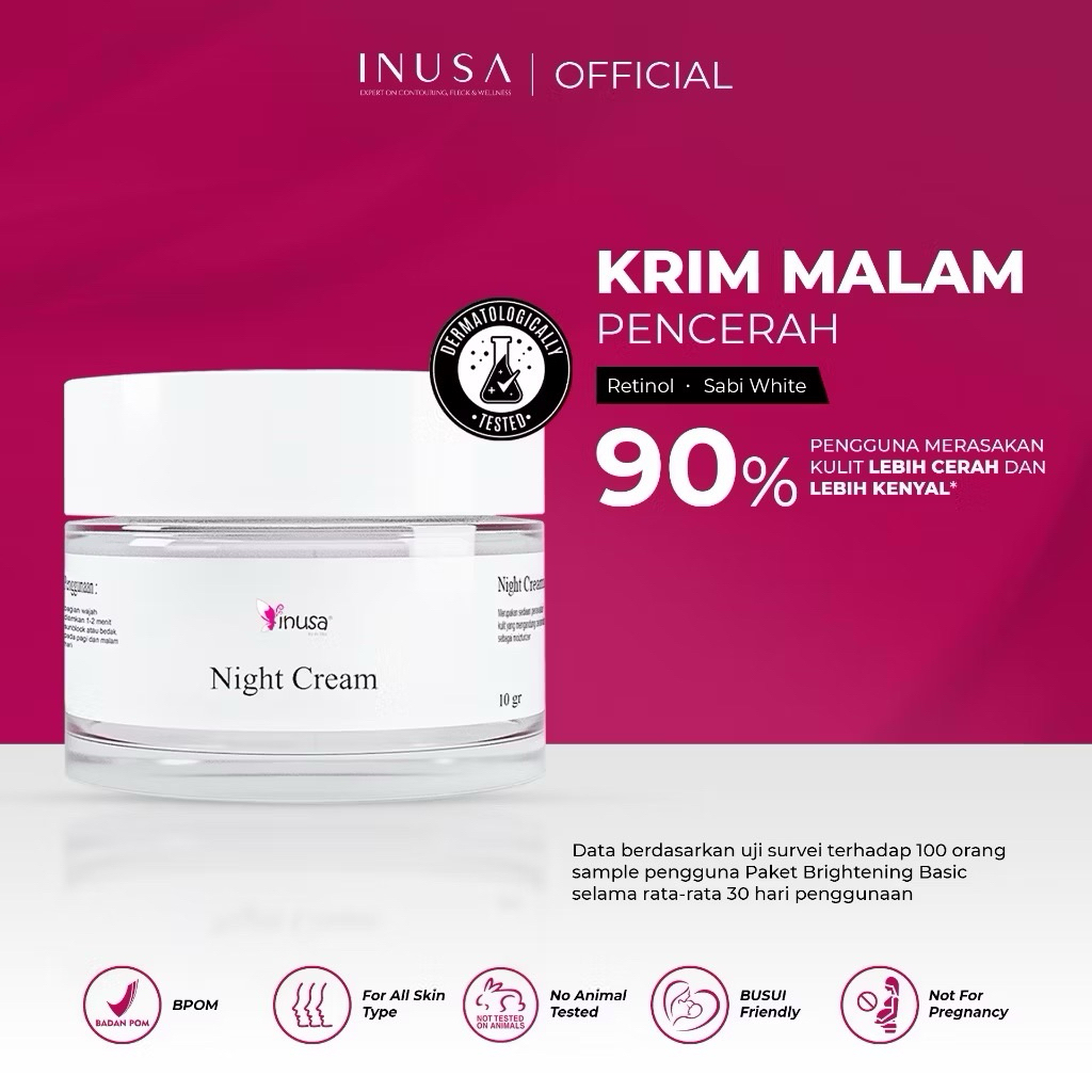 Night cream inusa skincare