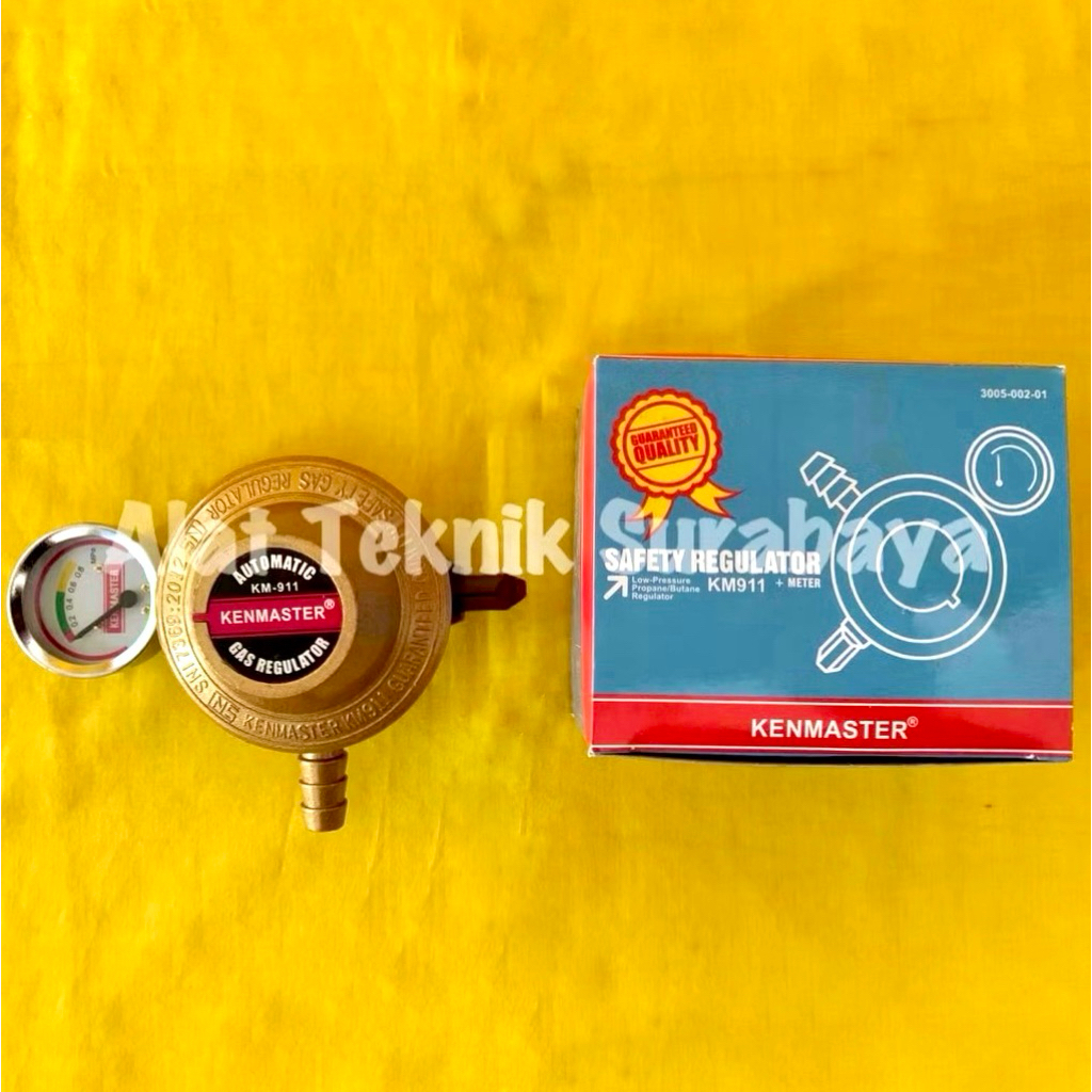 REGULATOR LPG + METER KENMASTER KM911 LOW PRESSURE / REGULATOR TABUNG GAS METERAN KM 911 SAFETY