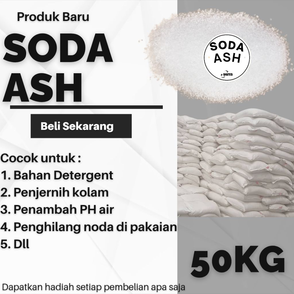 SODA ASH 50KG - SODA ASH ANSAC - BAHAN DETERGENT