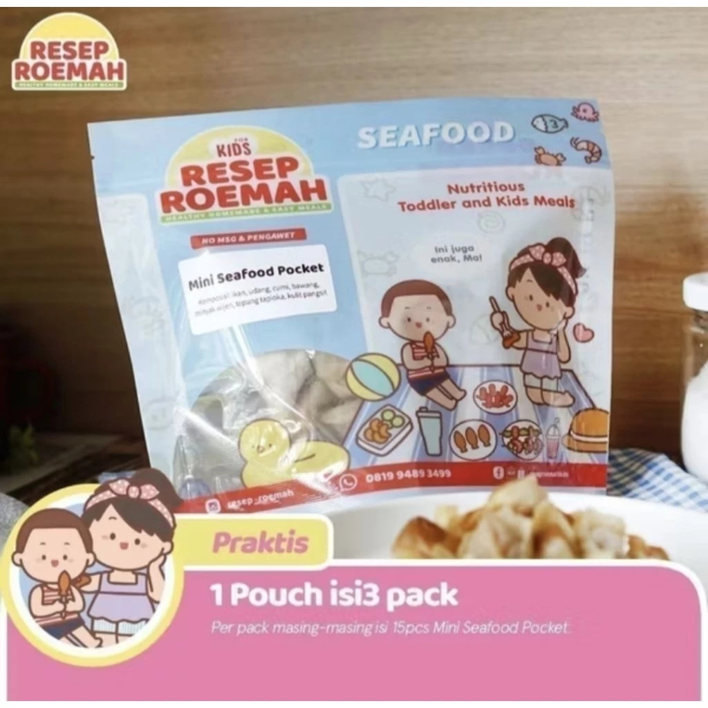 

Resep Roemah Mini Seafood Pocket No MSG Anak || Resep Roemah Kids Seafood Pocket Healthy Frozen