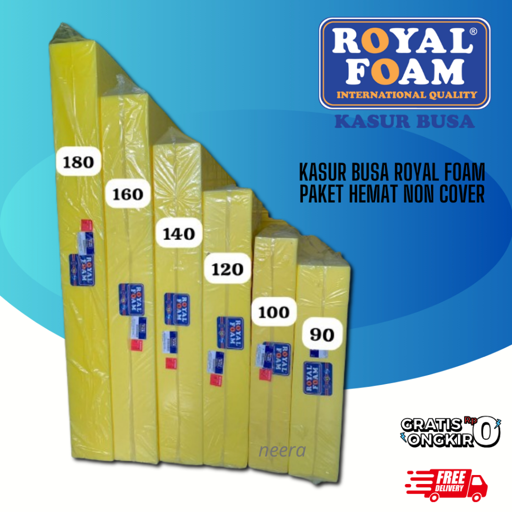 ROYAL FOAM Kasur Busa 120x200 140x200 160x200 Tanpa Cover Garansi 10
