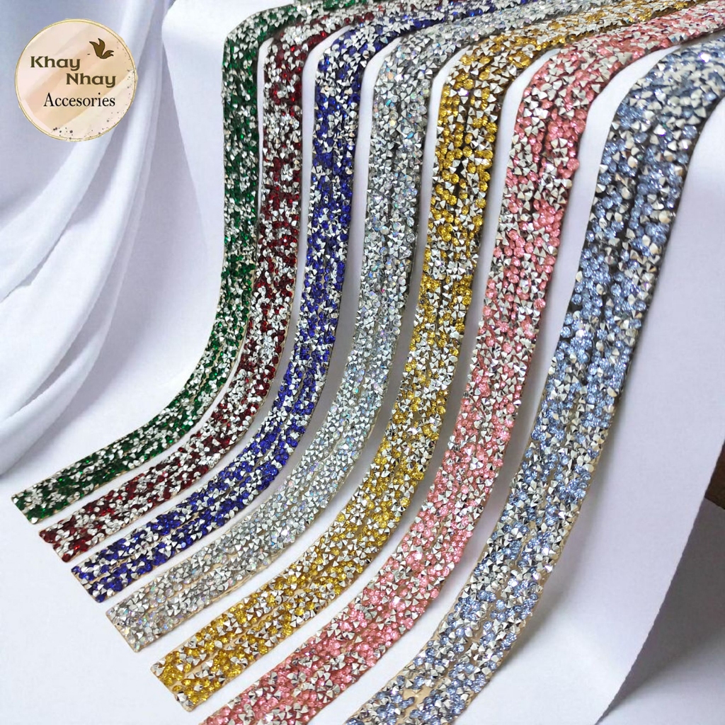 [MY] Payet Tikar Gosok /Diamond Kristal Gosok 1cm × 40cm/Payet Mewah/Payet Gosok/Payet Murah