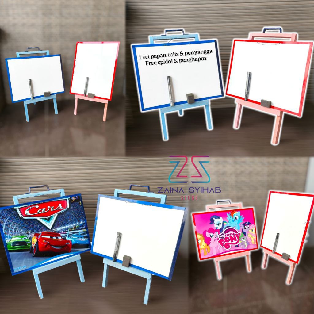 

Papan tulis anak plus penyangga free spidol dan penghapus