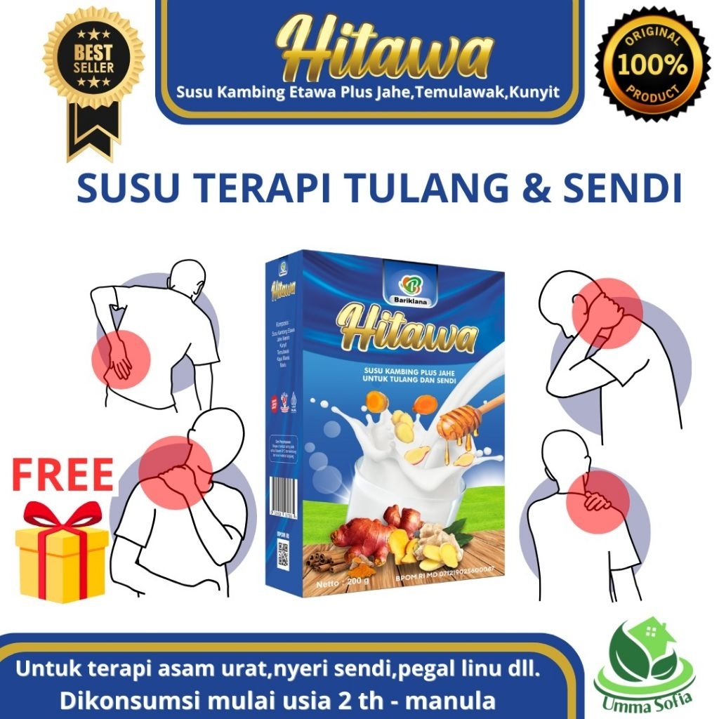 

HITAWA Susu Kambing Etawa Plus Herbal Jahe 200g Sehat Sendi dan tulang