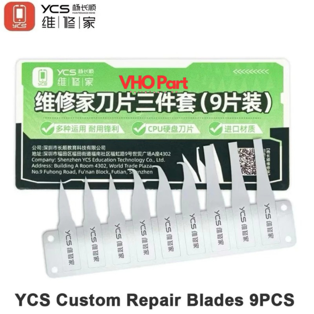 

YCS CUSTOM REPAIR KNIFE BLADE 9 PCS ENGRAVING METAL ANTI SLIP - RATA / BENGKOK / LANCIP