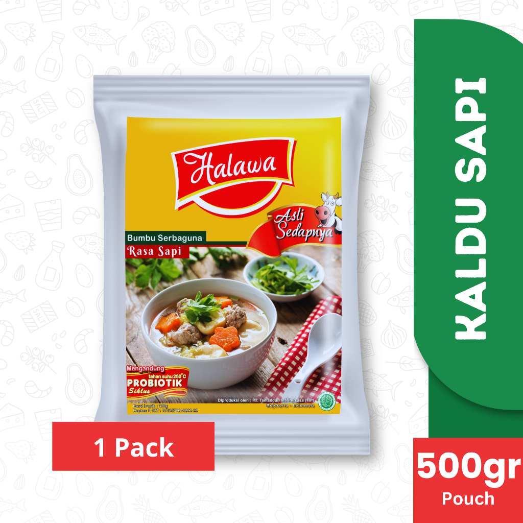 

halawa bumbu probiotik 500 gram kaldu sapi | HALAL & BPOM