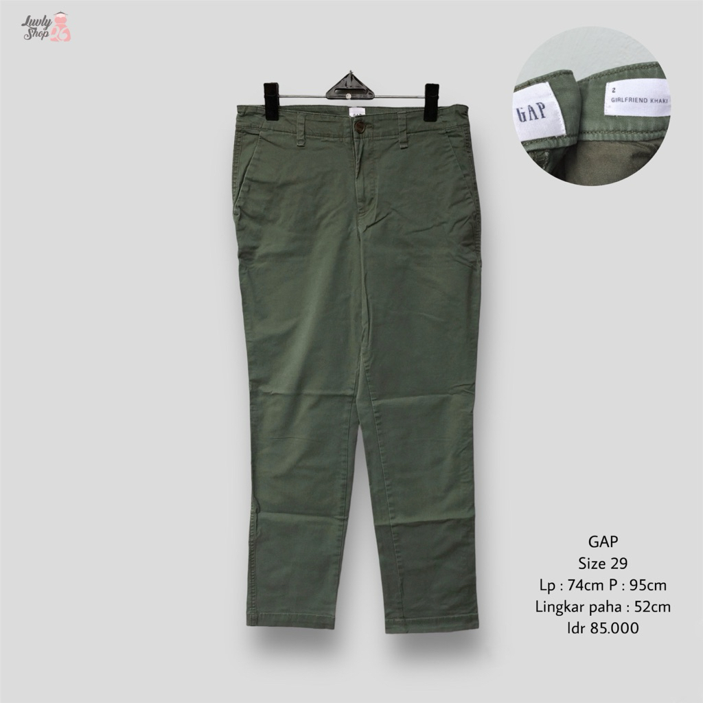 GAP celana kerja girlfriend khaki army