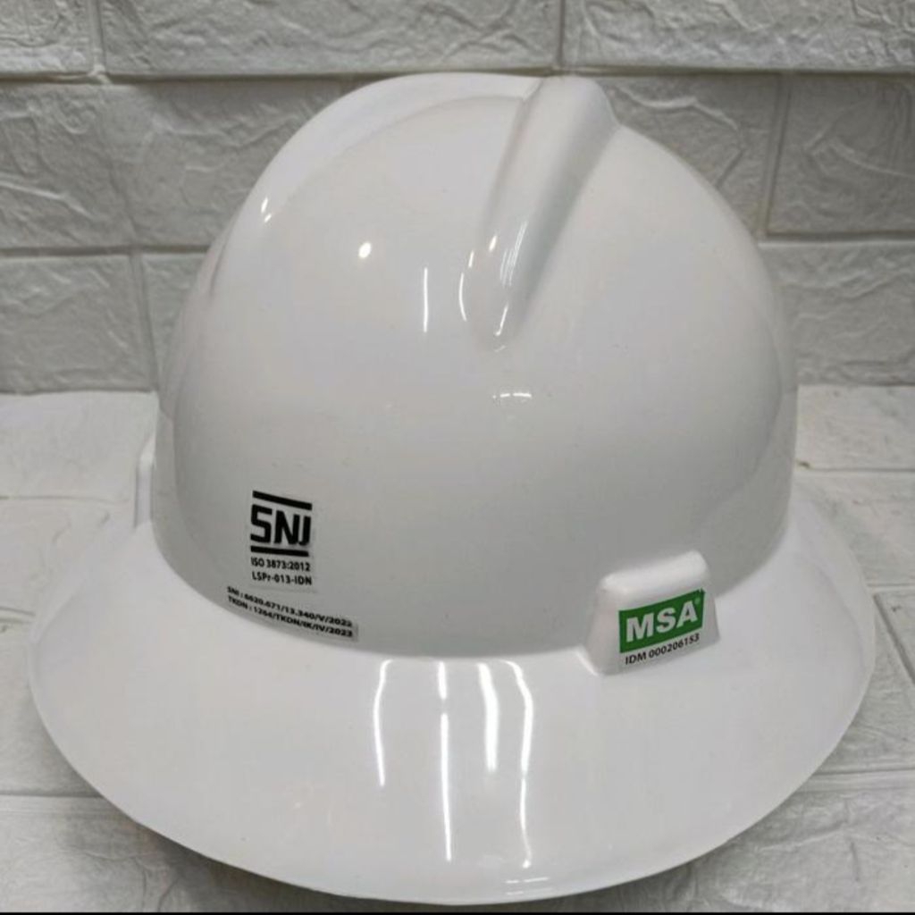 HELM PROYEK SAFETY MSA FULLBRIM ORIGINAL FASTRACK WARNA PUTIH - MSA FULLBRIM FASTRACK - MSA FASTRACK
