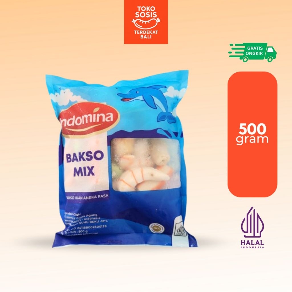 

Indomina Bakso Mix Baso Ikan Aneka Rasa 500 gram | Olahan Ikan