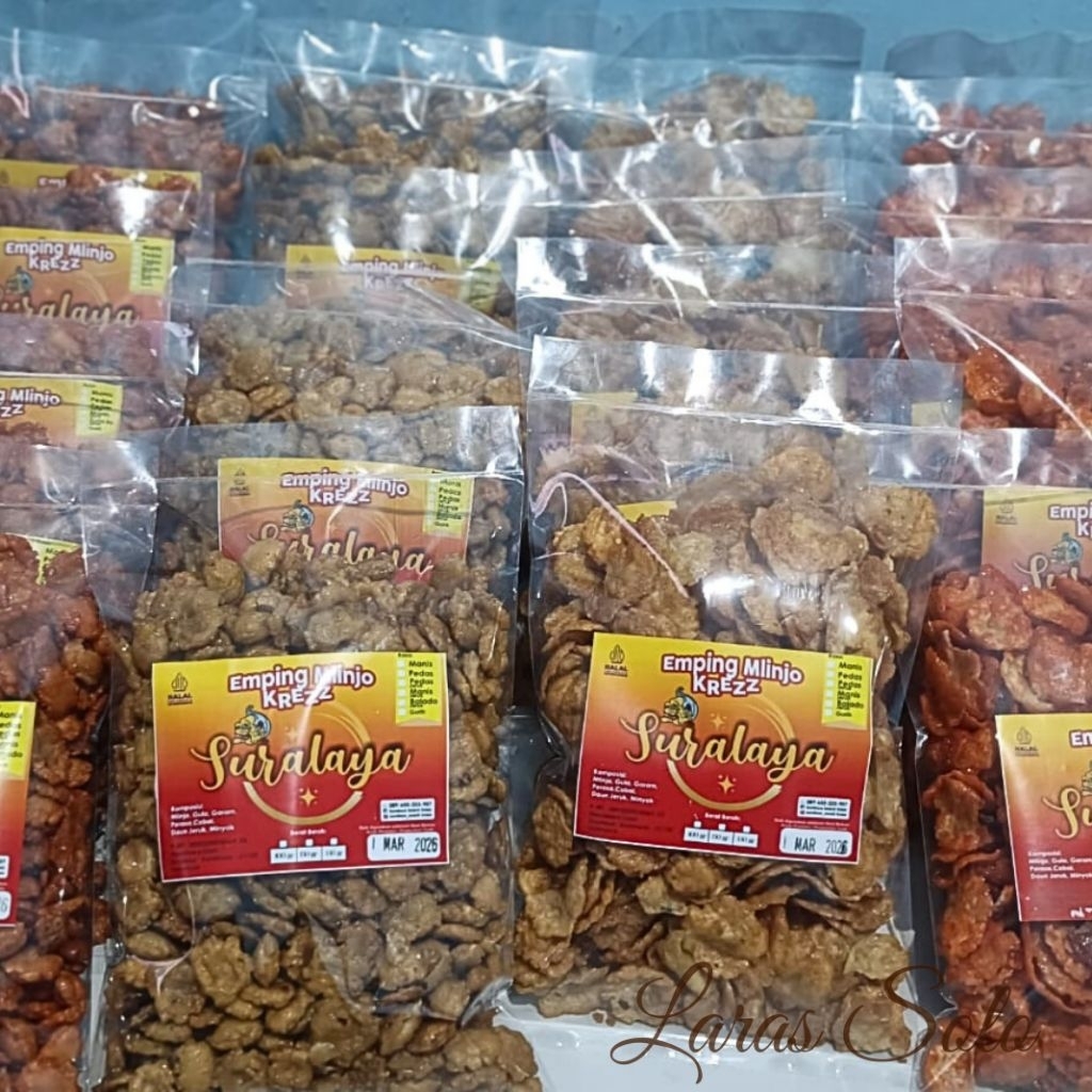 

(Suralaya) Emping Gepuk/ Cemilan Emping Gepuk Matang Aneka Rasa