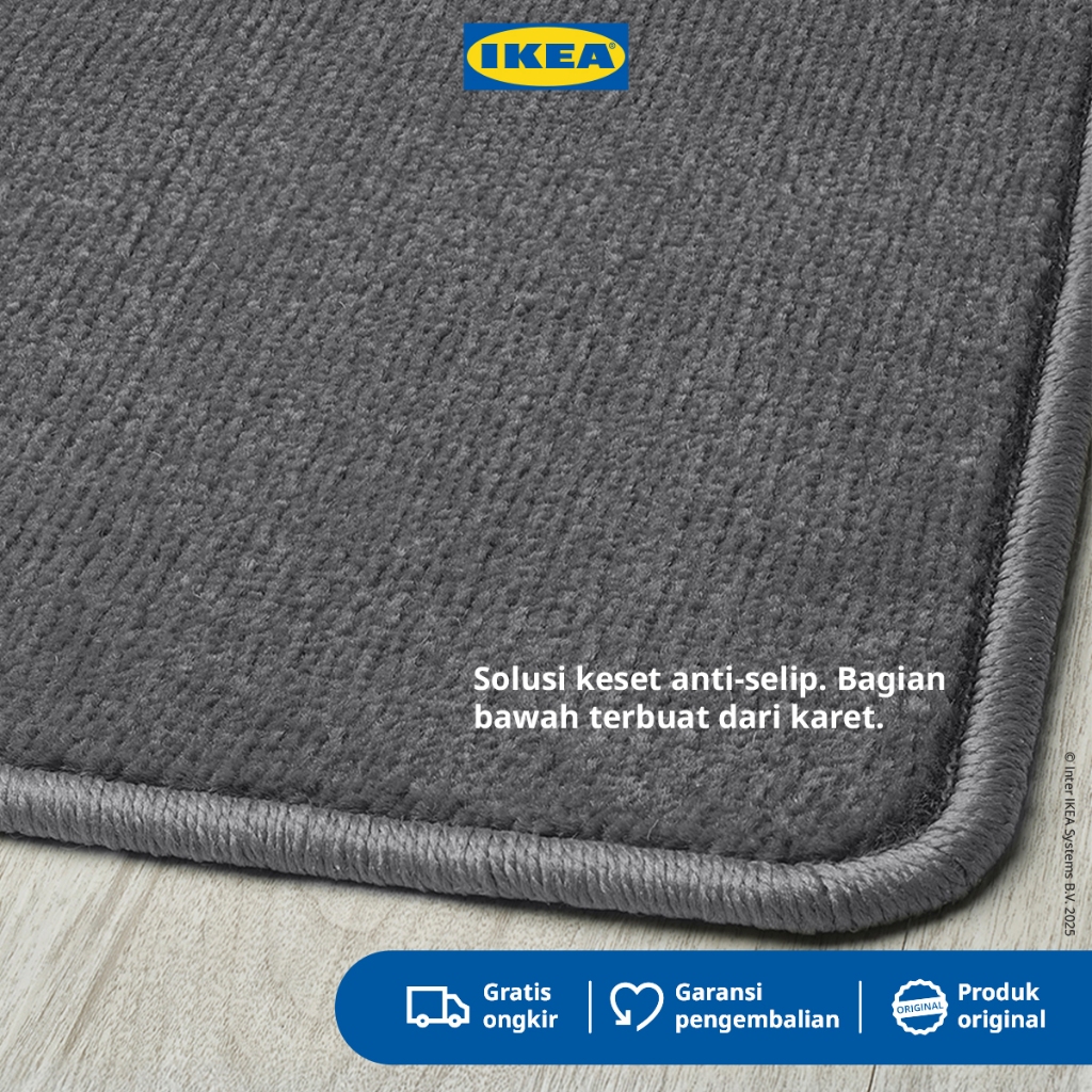 IKEA FLOTTBRO Keset Pintu Sintetis Minimalis Abu 40x60cm