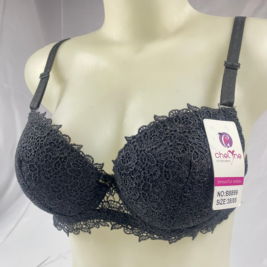 Push Up Bra - Bra Dengan Busa Tebal - Bra Setengah  Dengan Busa Tebal - Motif Full Renda -- Merekk C