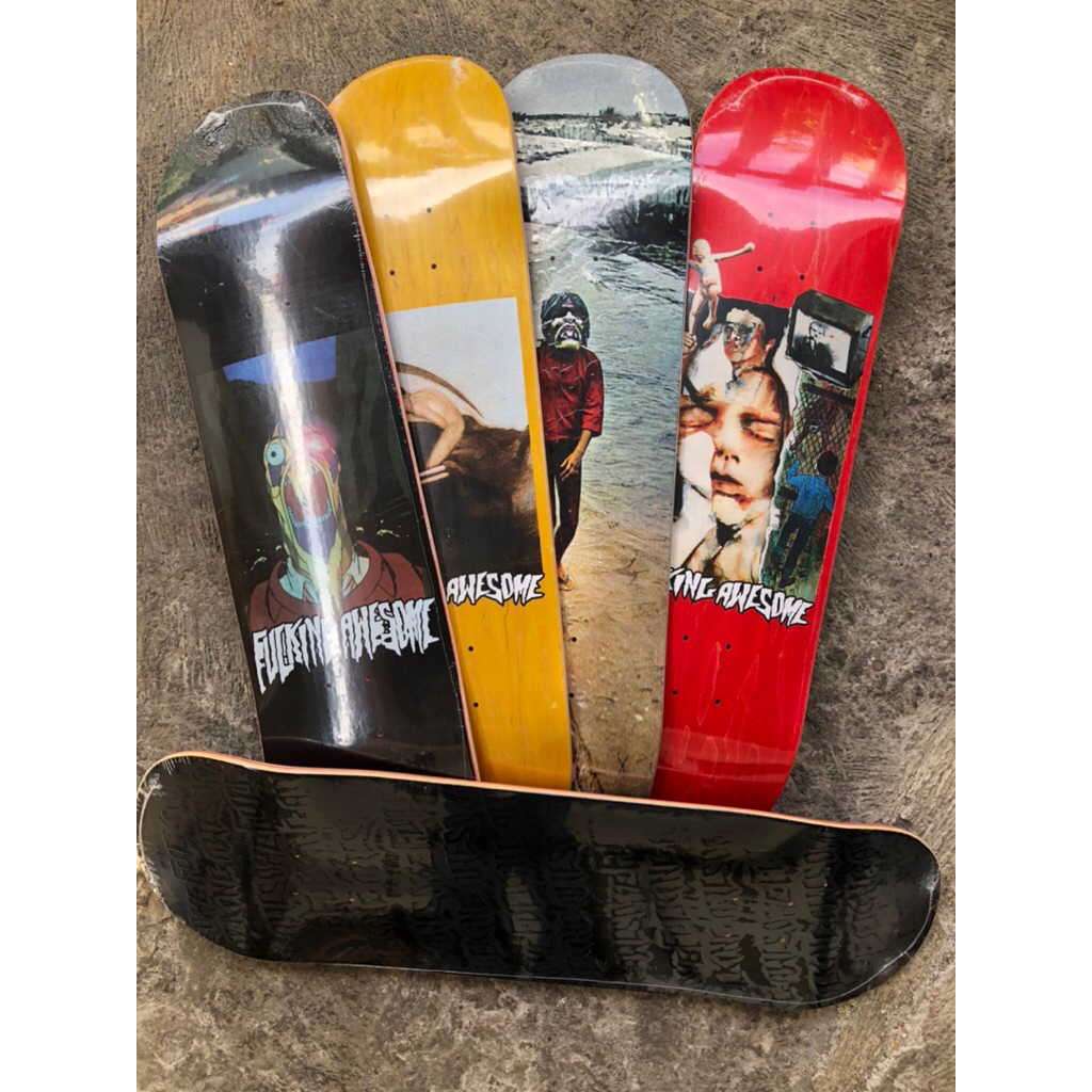 skateboard deck / papan “ FUCKING AWESOME “