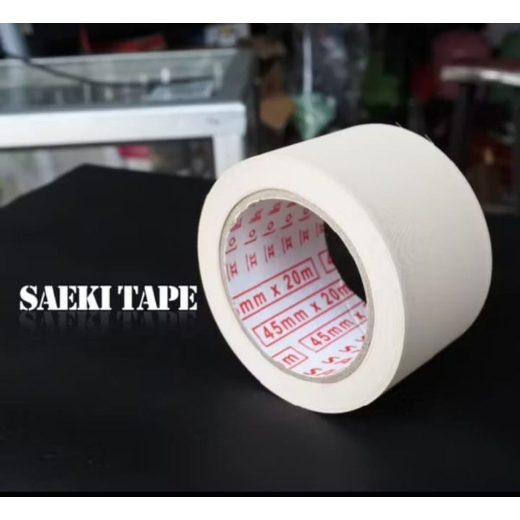 DUCT TAPE AC NON LEM SAEKI/LAKBAN AC/PEMBUNGKUS PIPA AC/NON LEM/TANPA LEM/SIZE 45MM X 20M