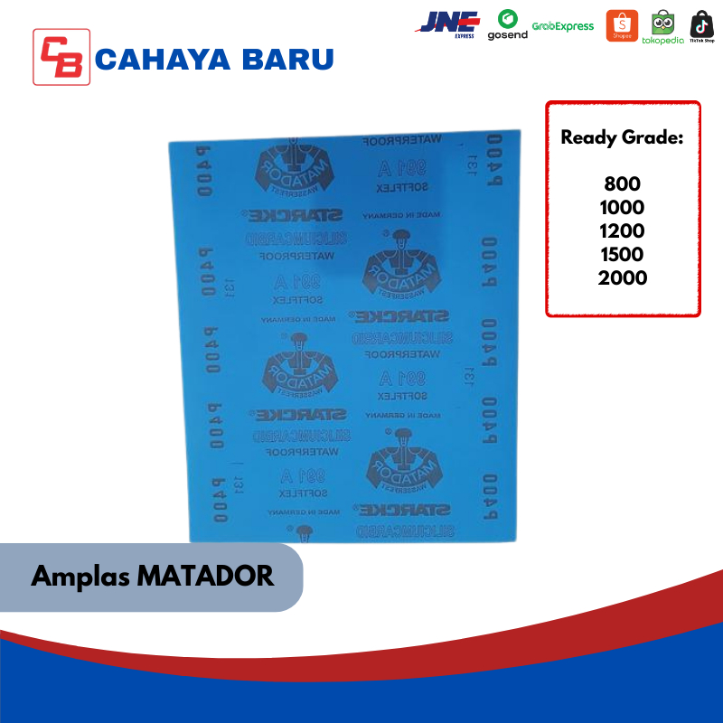 Amplas MATADOR Grade 800 / 1000 / 1200 / 1500 / 2000 ( GERMANY )