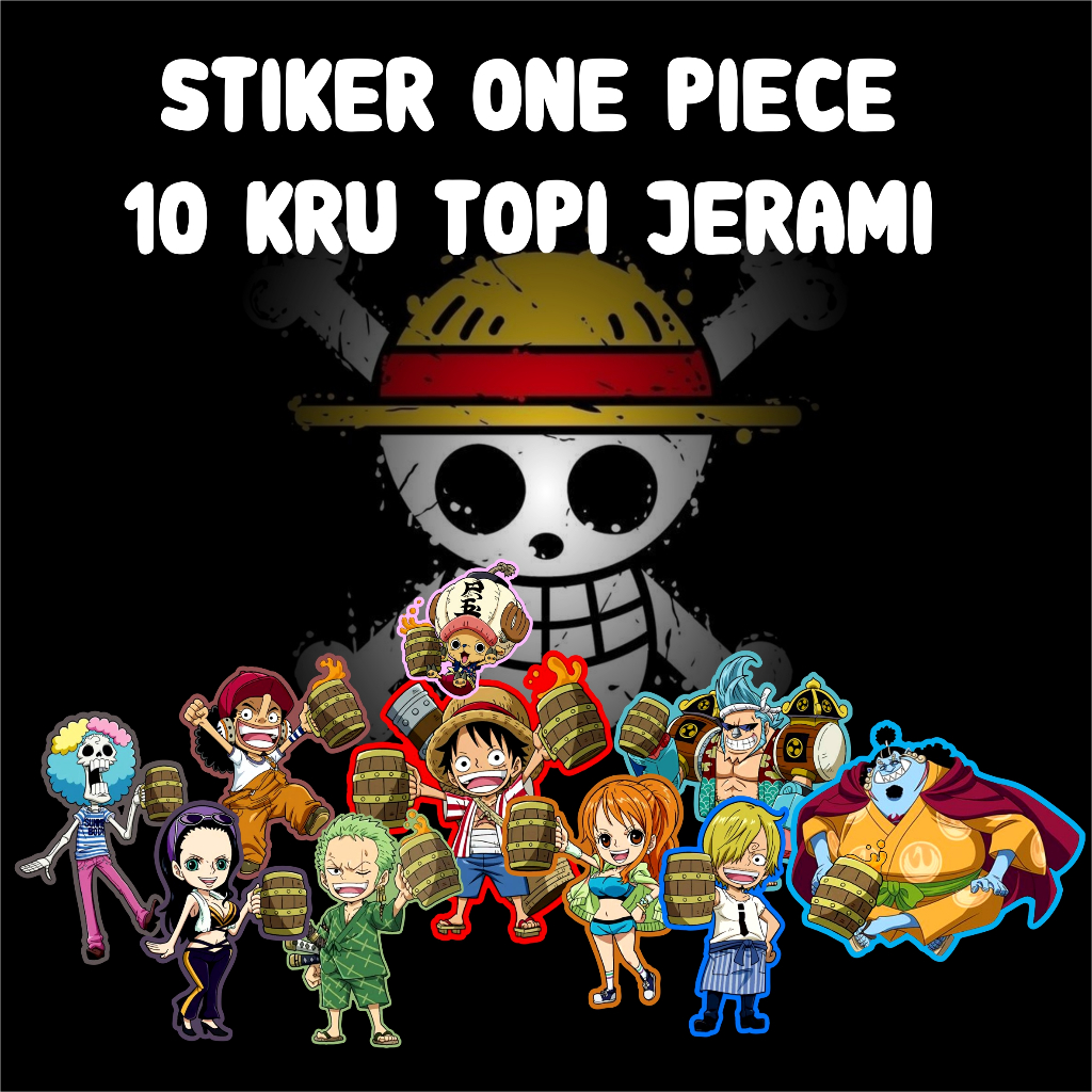 

Stiker One Piece 10 Kru Topi Jerami - Desain Karakter Populer dari Serial Anime One Piece