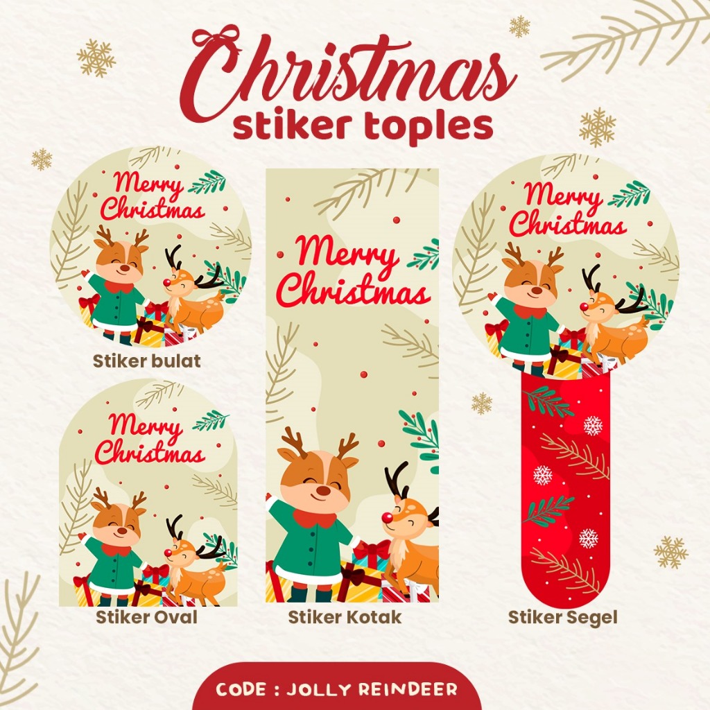 

[GIANT PALACE] STICKER TOPLES BULAT / STIKER LABEL / STIKER SEGEL EDISI NATAL