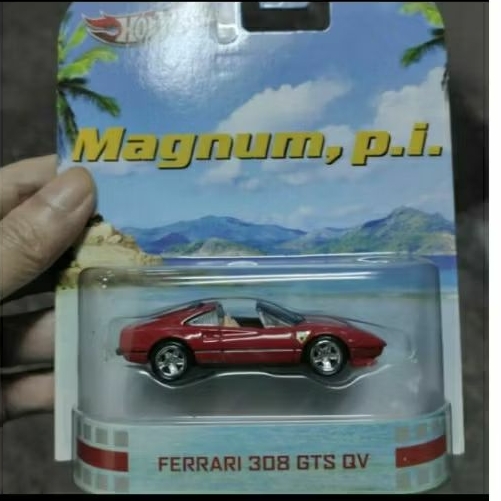 hot wheels retro Magnum pi Ferrari 308 GTS qv merah red Quattro valvole entertainment ban karet bkn 