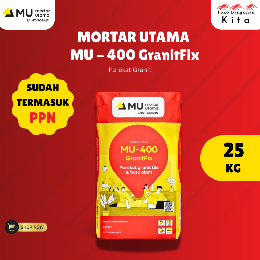 Mortar Utama MU 400 - Semen perekat keramik
