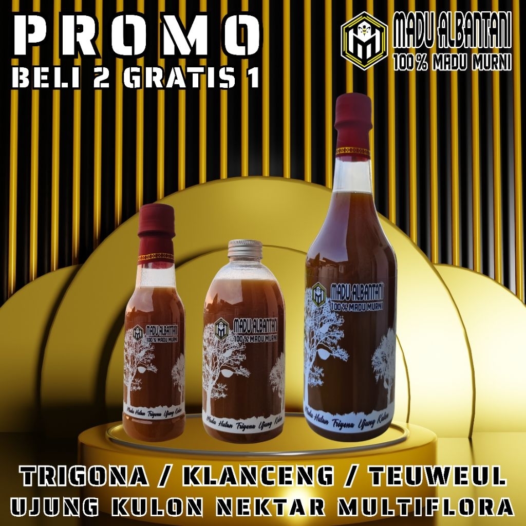 

BELI 2 GRATIS 1 RAW HONEY Madu Klanceng / Trigona / Teuweul Ujung Kulon Madu Murni 100℅