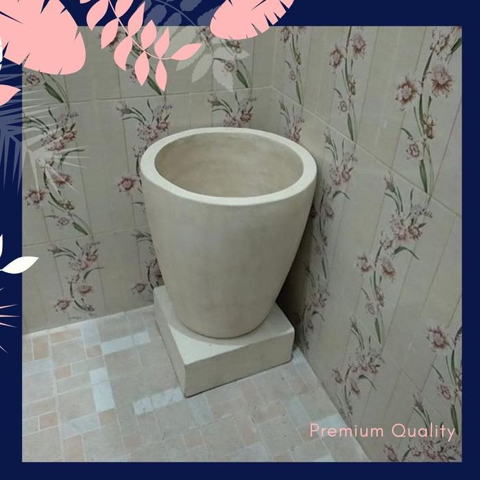 Bak mandi Teraso minimalis, bak mandi modern tipe gelas bali by Majestic Terazzo