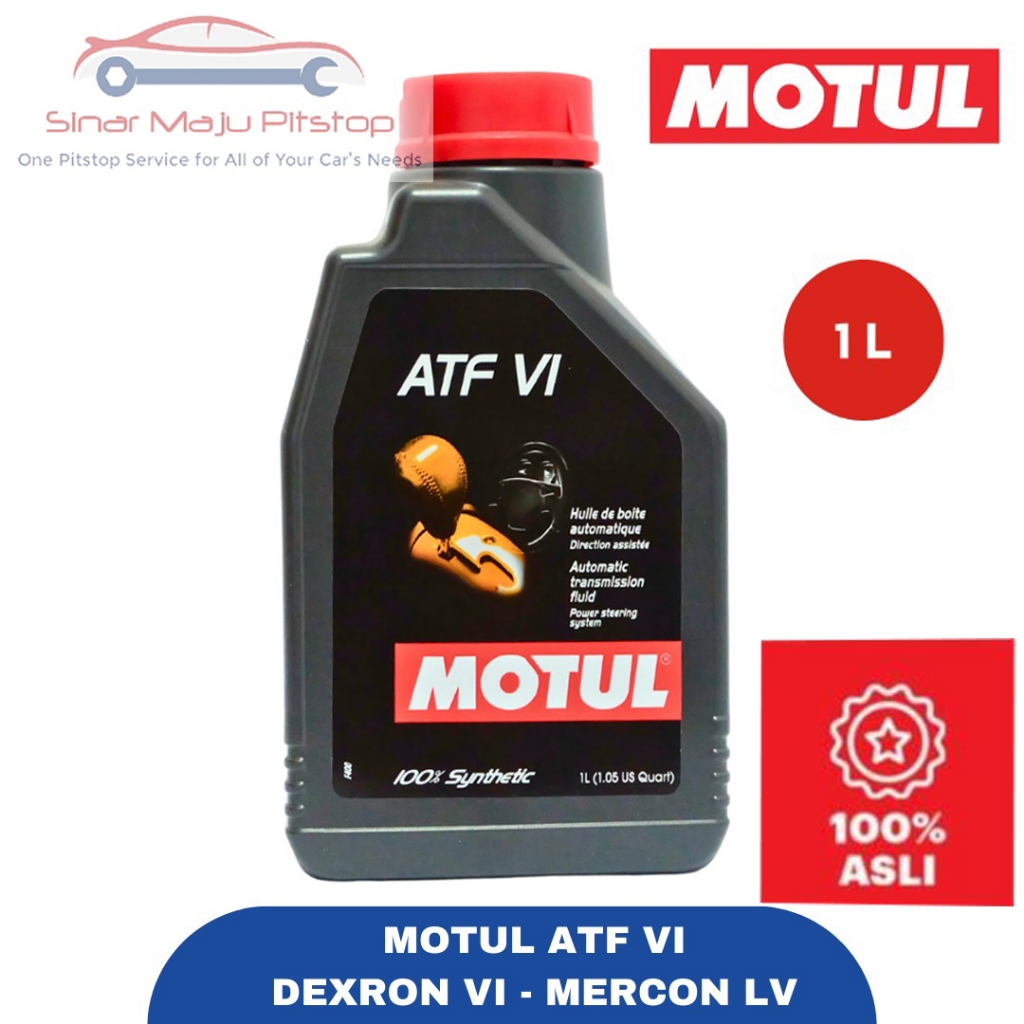 MOTUL ATF VI Oli Transmisi Matic Mobil Original 1 Liter 100% SYNTHETIC FORMULATED IN FRANCE - Peluma