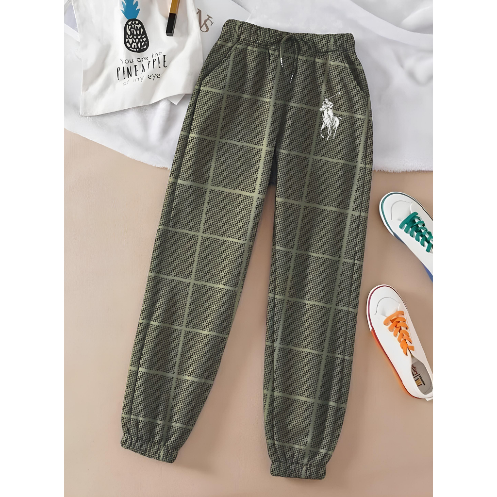 Celana Jogger Branded Polo Unisex Pria Wanita Pants Panjang