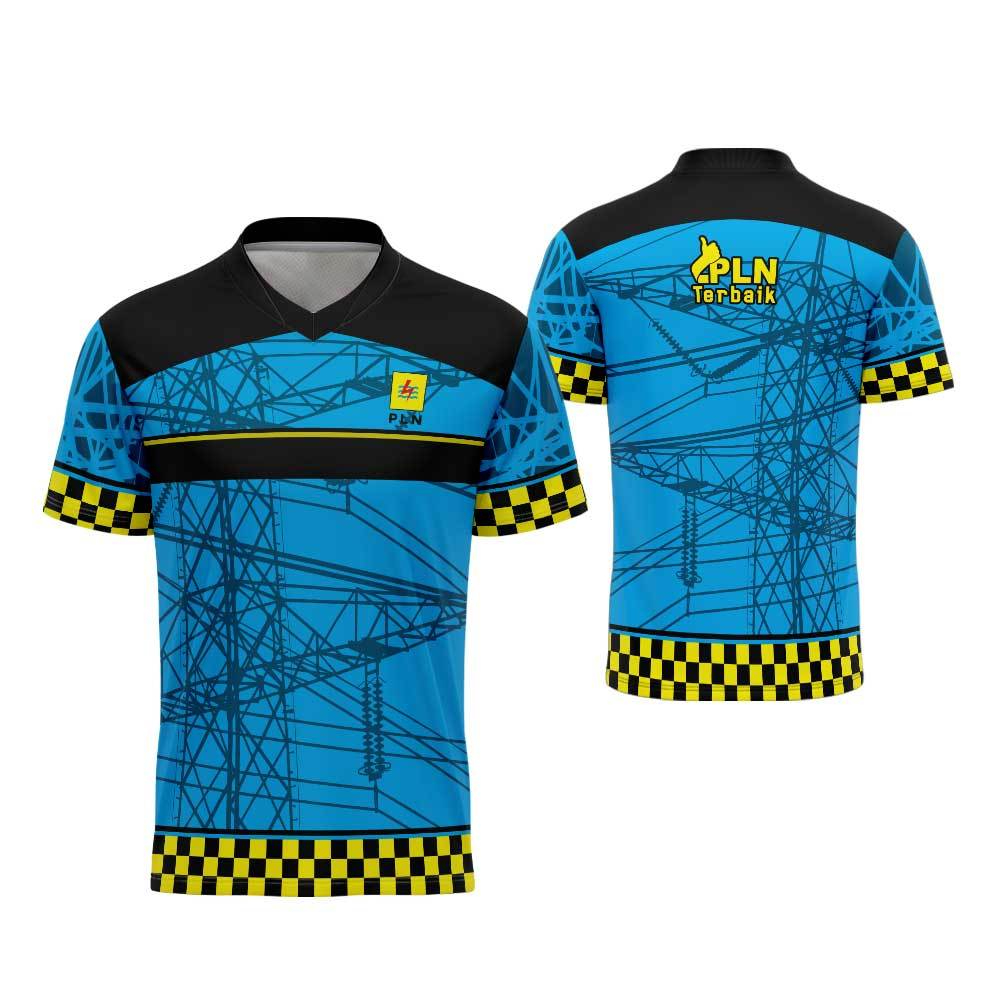 BAJU KAOS JERSEY PLN / SERAGAM PLN / BAJU LAPANGAN PLN / BAJU PERUSAHAAN LISTRIK NEGARA TERBARU