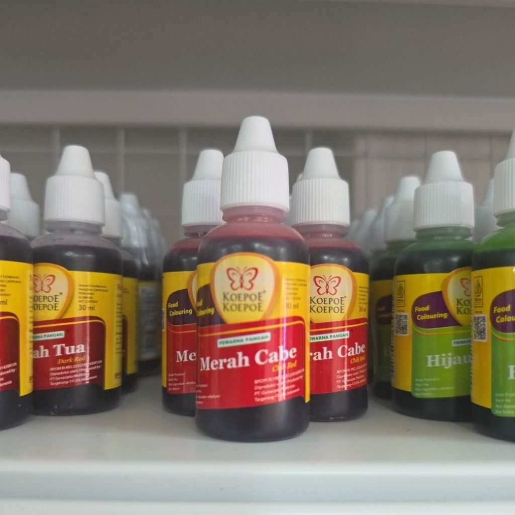 

PEWARNA MAKANAN KOEPOE KOEPOE 30 ML / PEWARNA MAKANAN KUPU KUPU 30 ML
